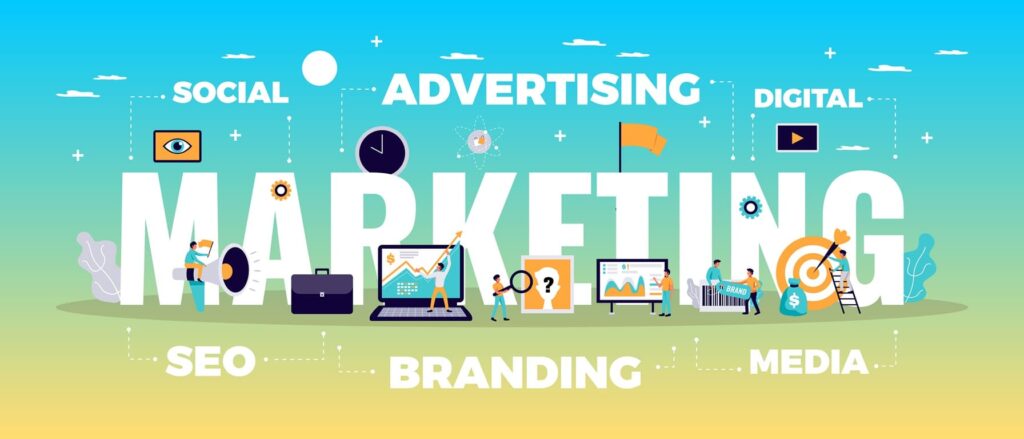 How to Master Digital Marketing in a Saturated Online Landscape: Strategies to Stand Out from the Crowd 2 digital-marketing-concept-with-online-advertising